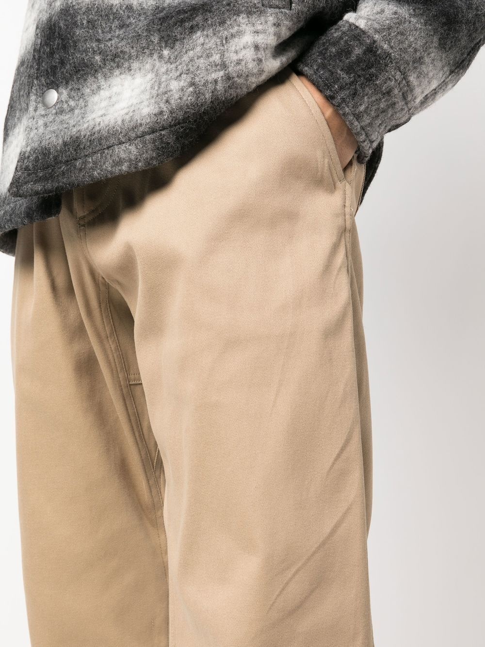 elasticated-waist straight-leg trousers - 5