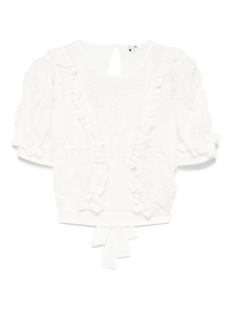 ruffled embroidered top 1