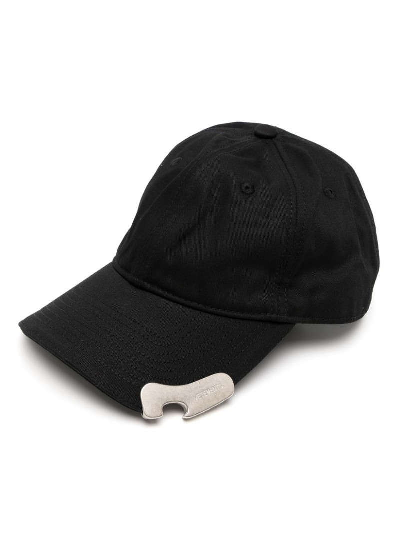logo-embroidered cotton cap 1