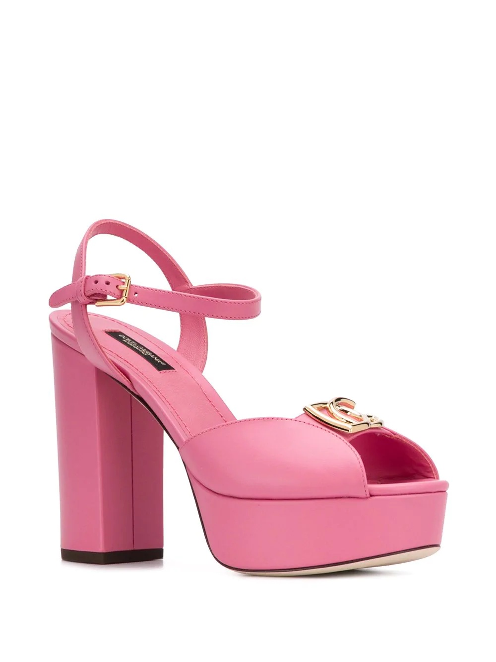 logo plaque platform sandals - 2