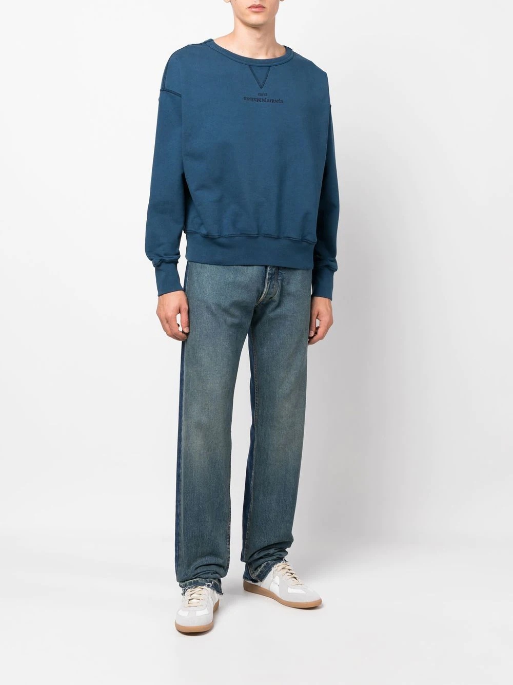 embroidered-logo detail sweatshirt - 3