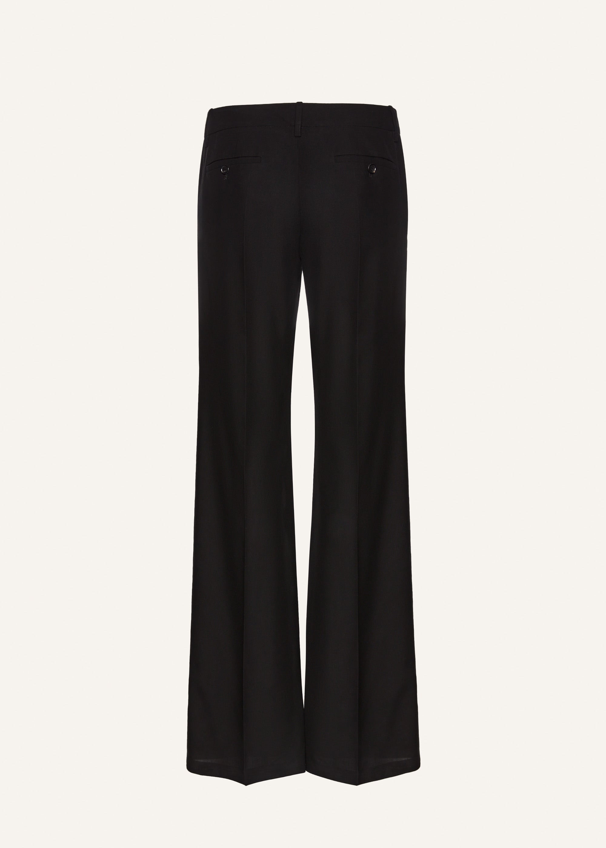 Front-pleat classic trousers in black - 2