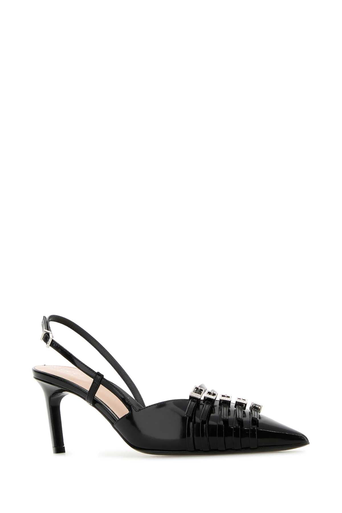 Gucci Women Black Leather Pumps - 2