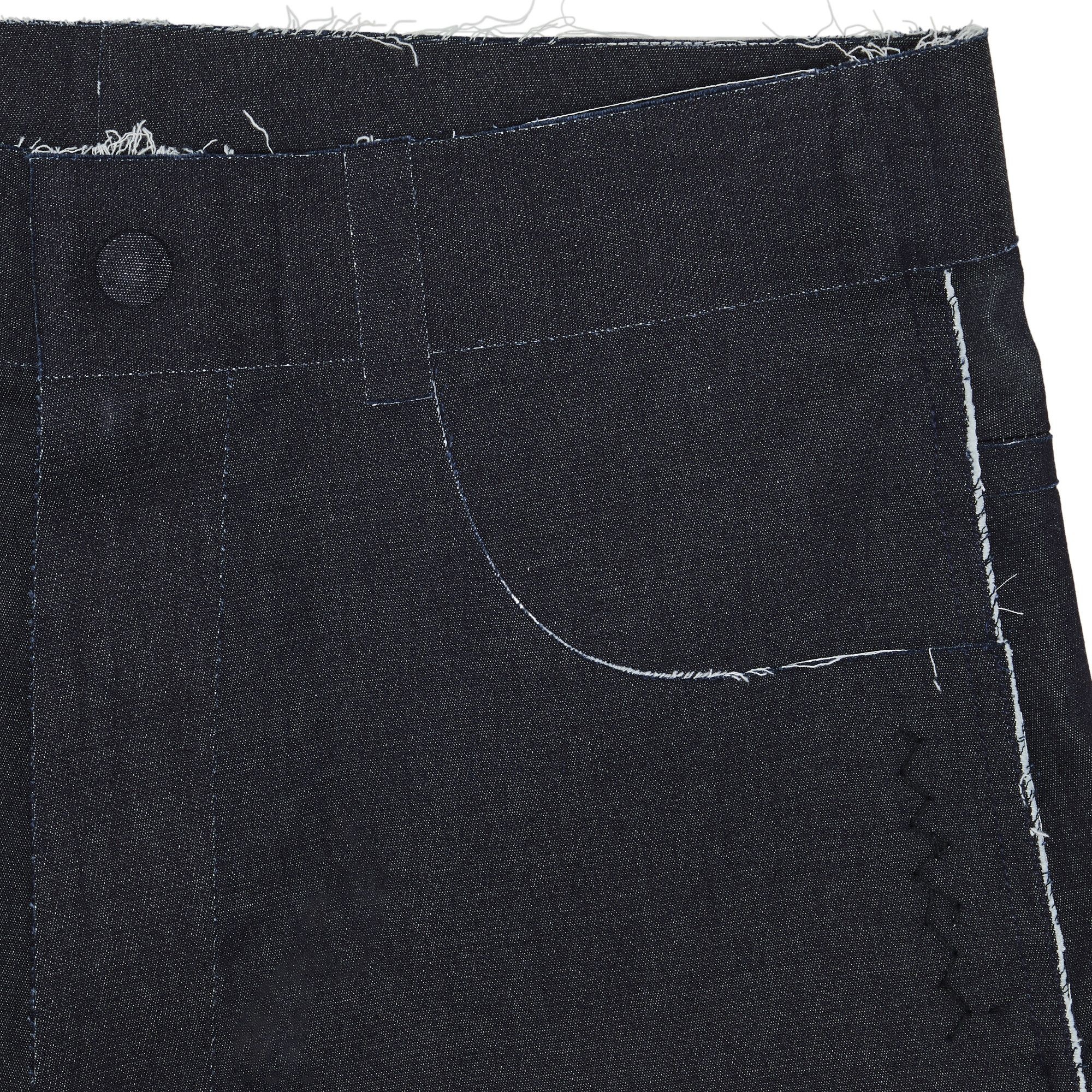 Marni Trompe L'Oeil Stretch Denim Trousers 'Dark Blue' - 3