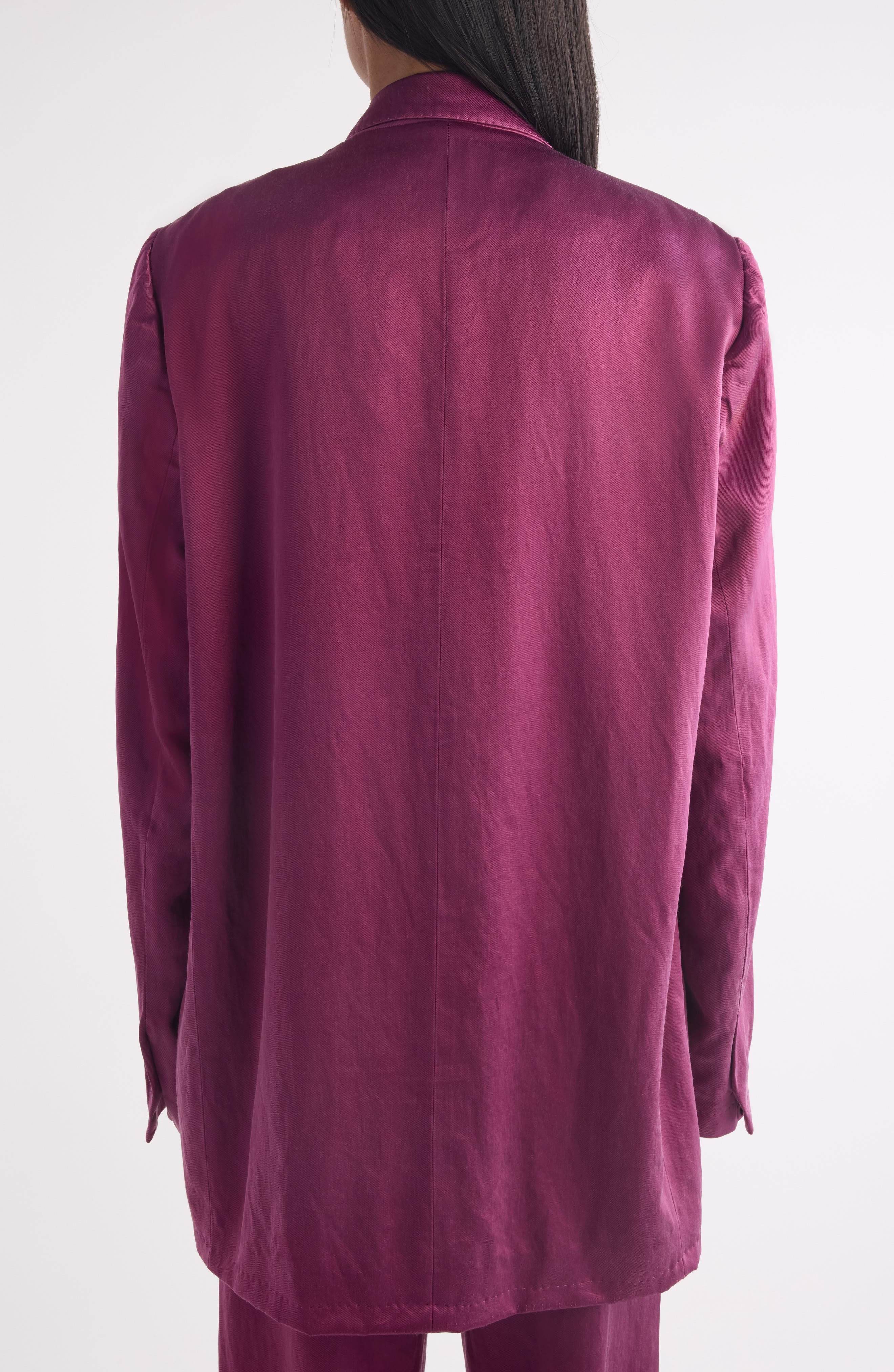 Dries Van Noten Blink Double Breasted Oversize Twill Jacket in Raspberry at Nordstrom - 3