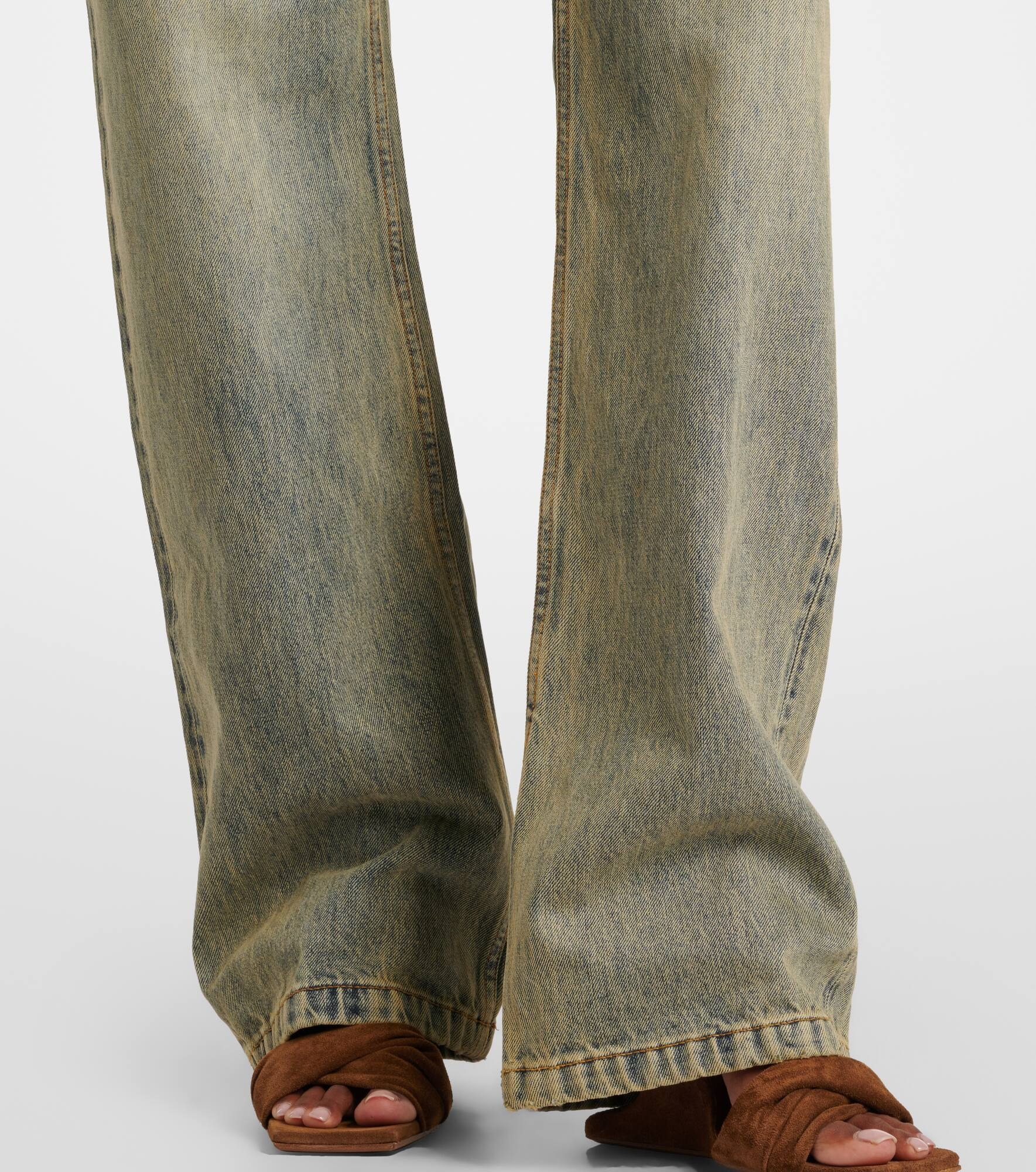 Faded high-rise straight jeans - 5