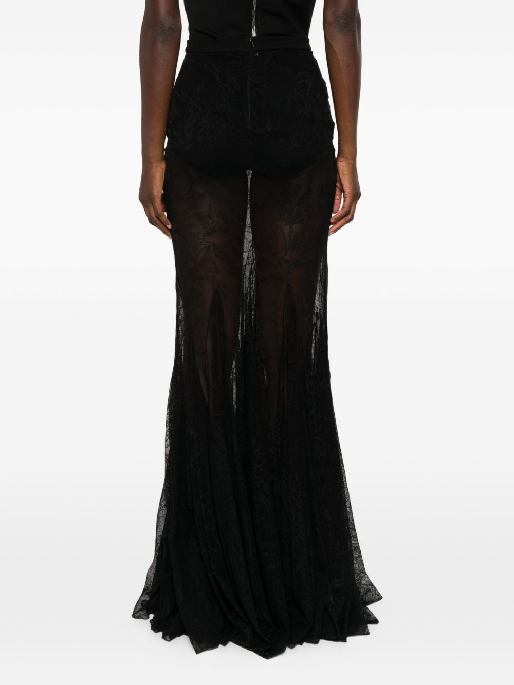 semi-sheer skirt - 4