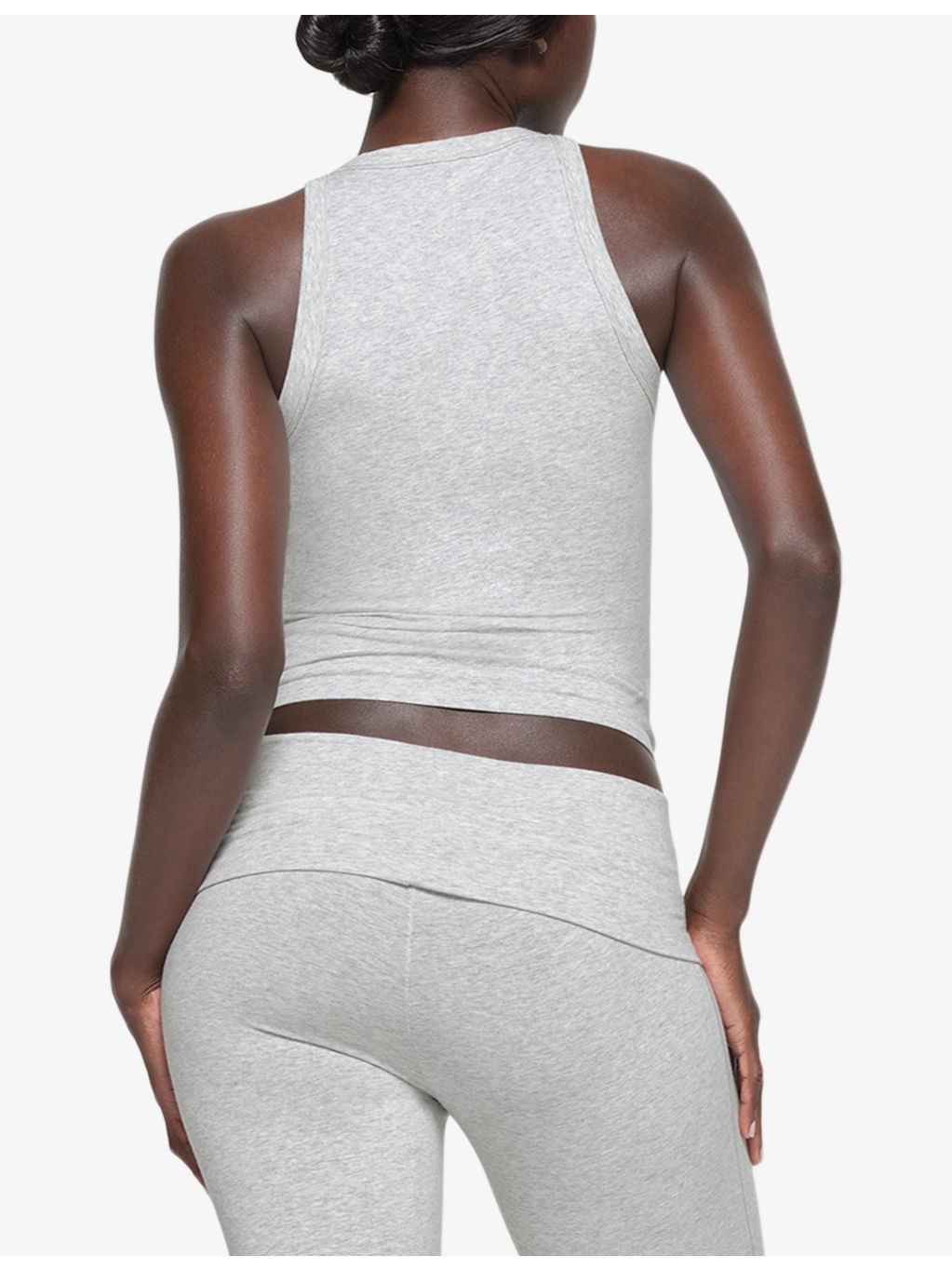 High-neck slim-fit cotton-jersey tank - 4