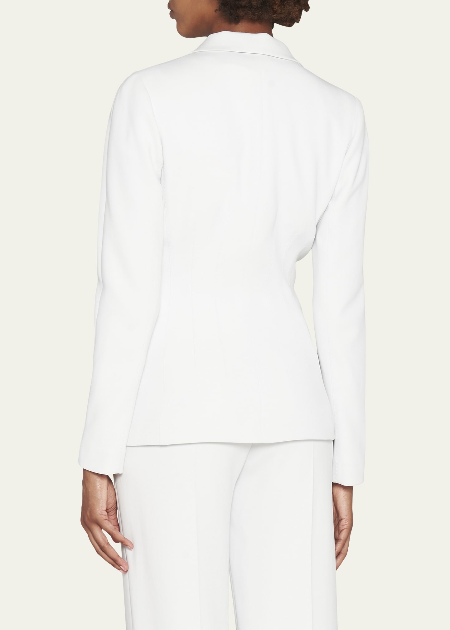 Viscose Cady Single-Breasted Blazer - 3
