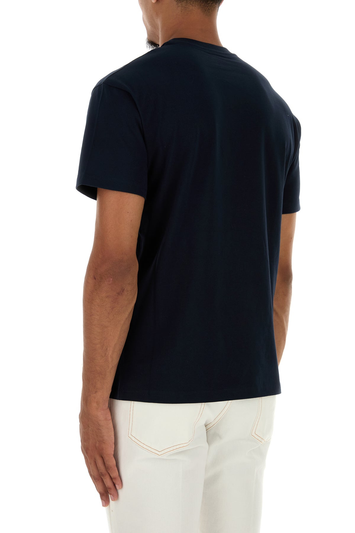 Dark blue cotton t-shirt - 4