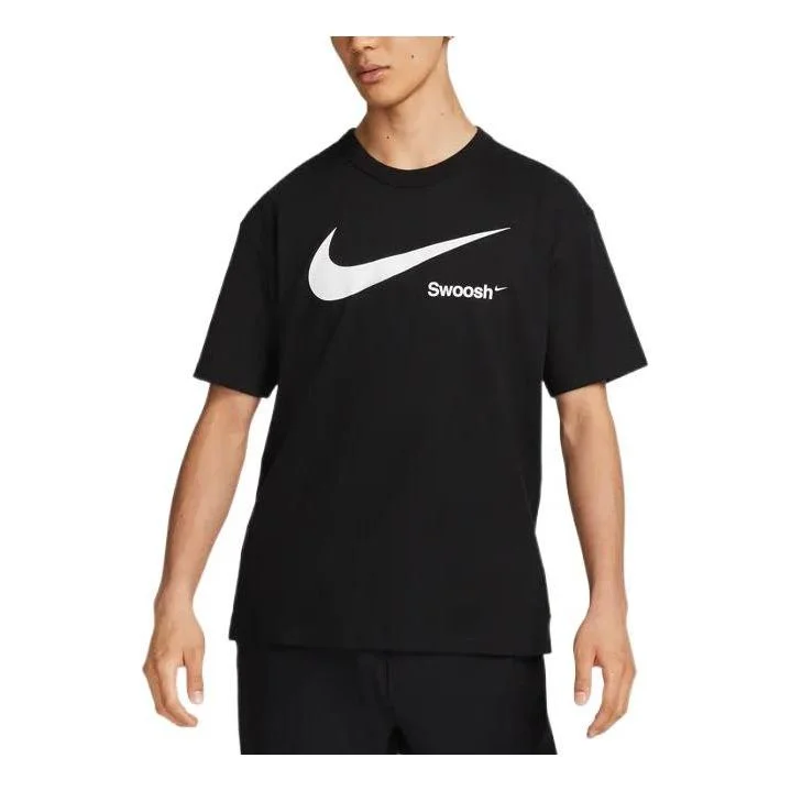 Nike Alphabet Logo Printing Round Neck Pullover Short Sleeve Black DX6309-010 - 1