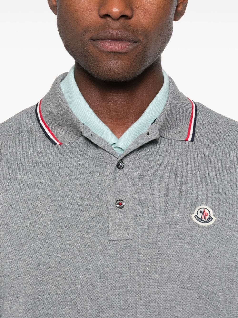 logo-patch polo shirt - 5
