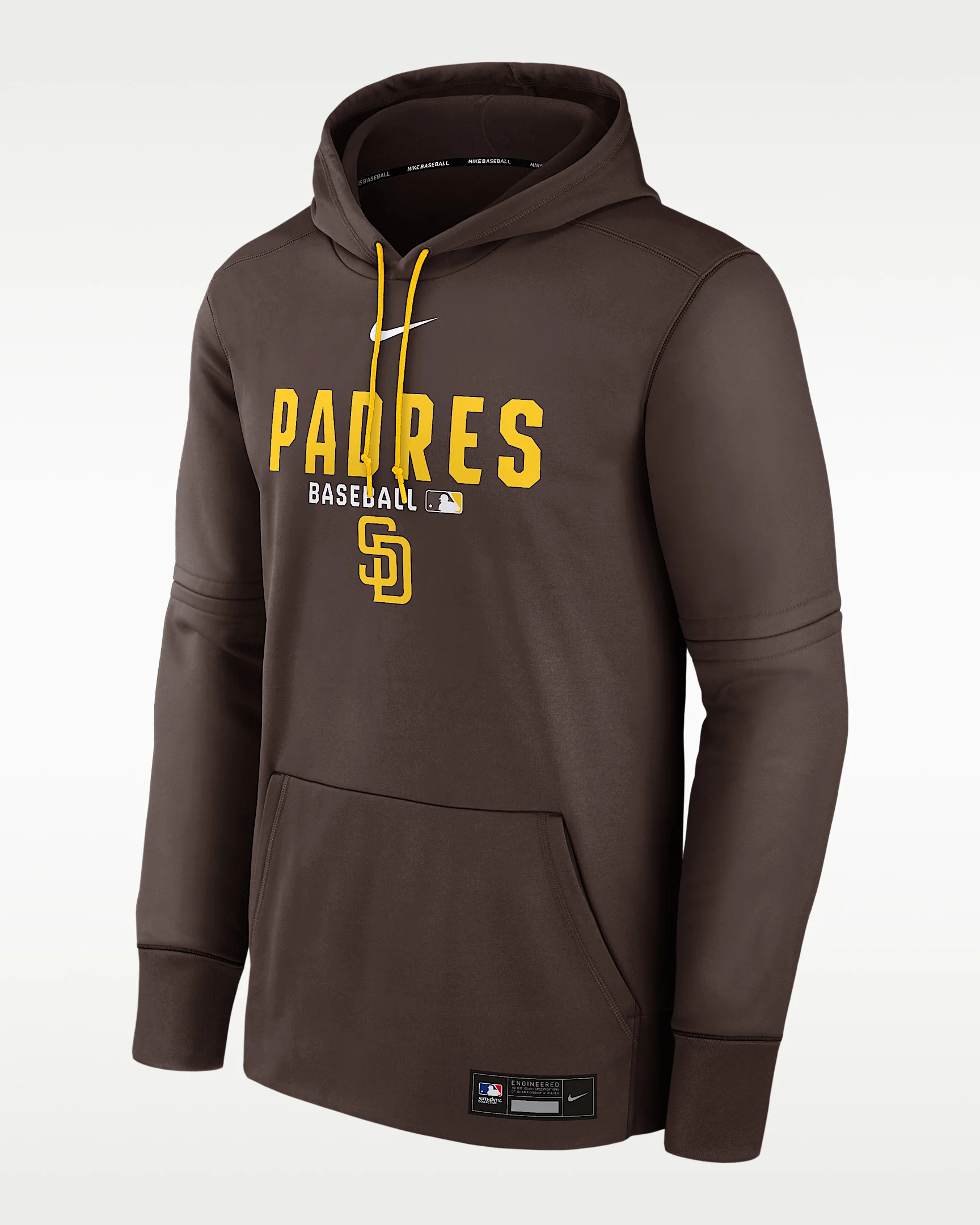 San Diego Padres Authentic Collection Men's Nike Therma MLB Pullover Hoodie - 1