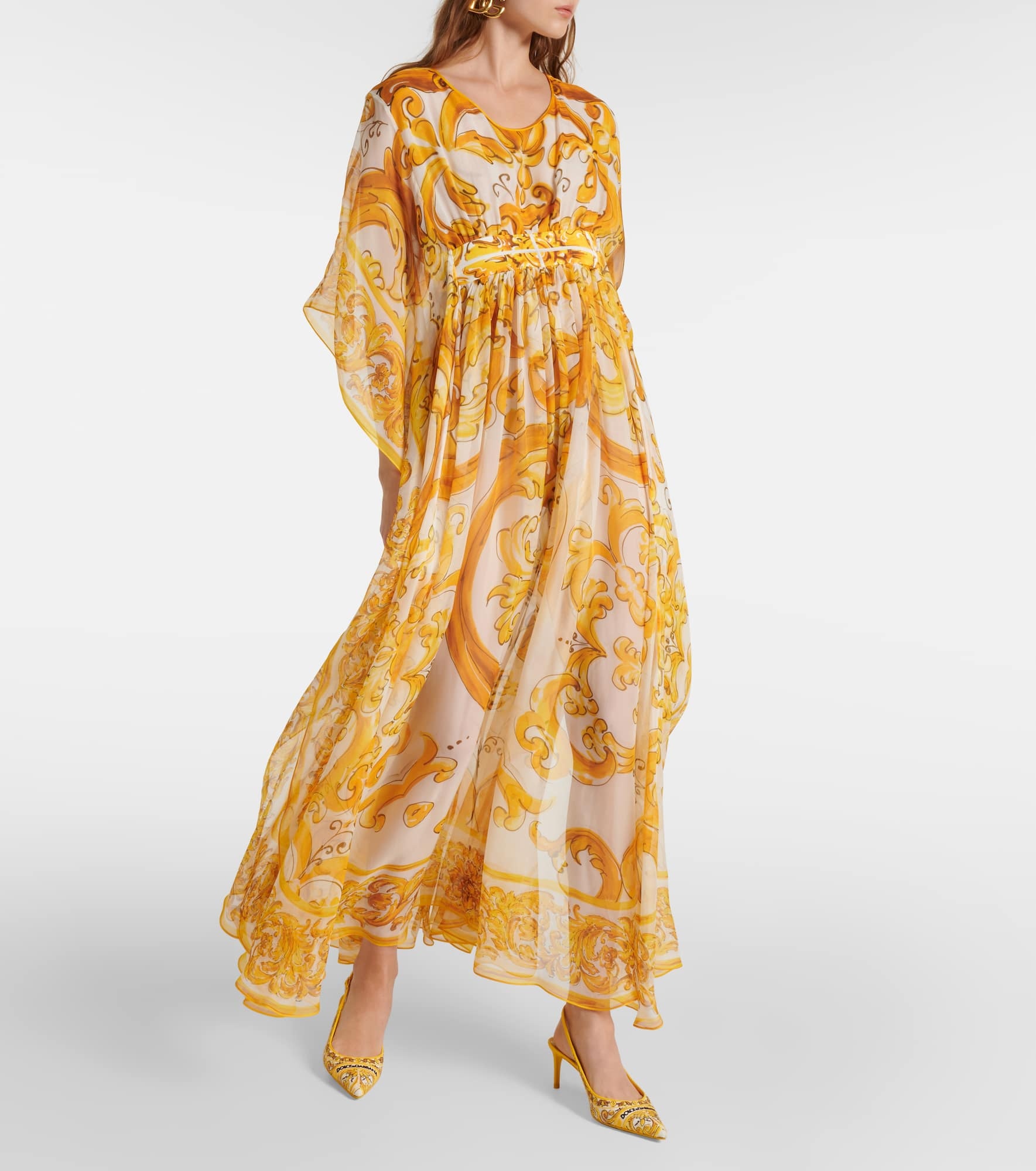 Majolica silk chiffon maxi dress - 2