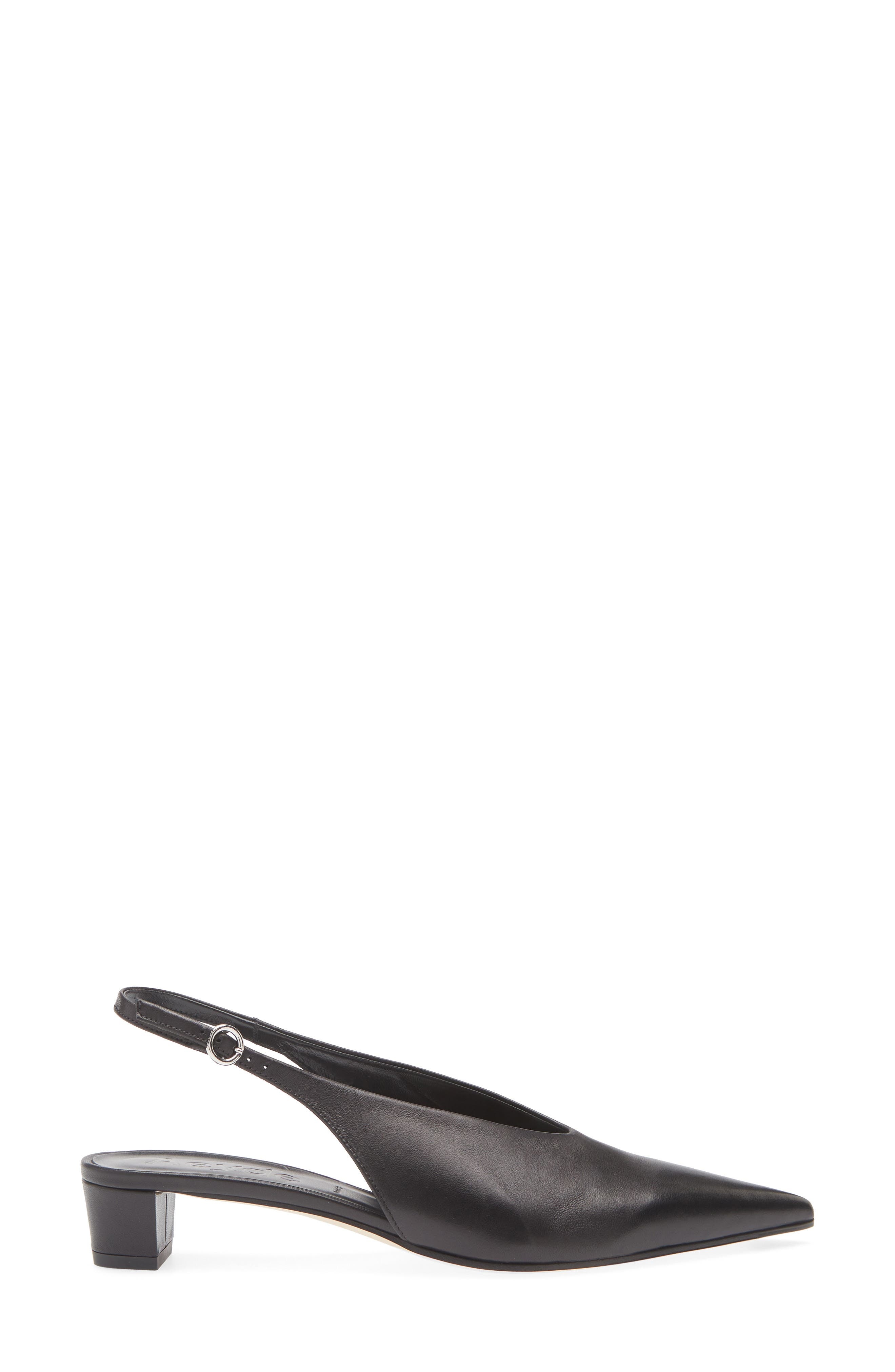 aeyde Oti Slingback Pointed Toe Pump in Black at Nordstrom - 3