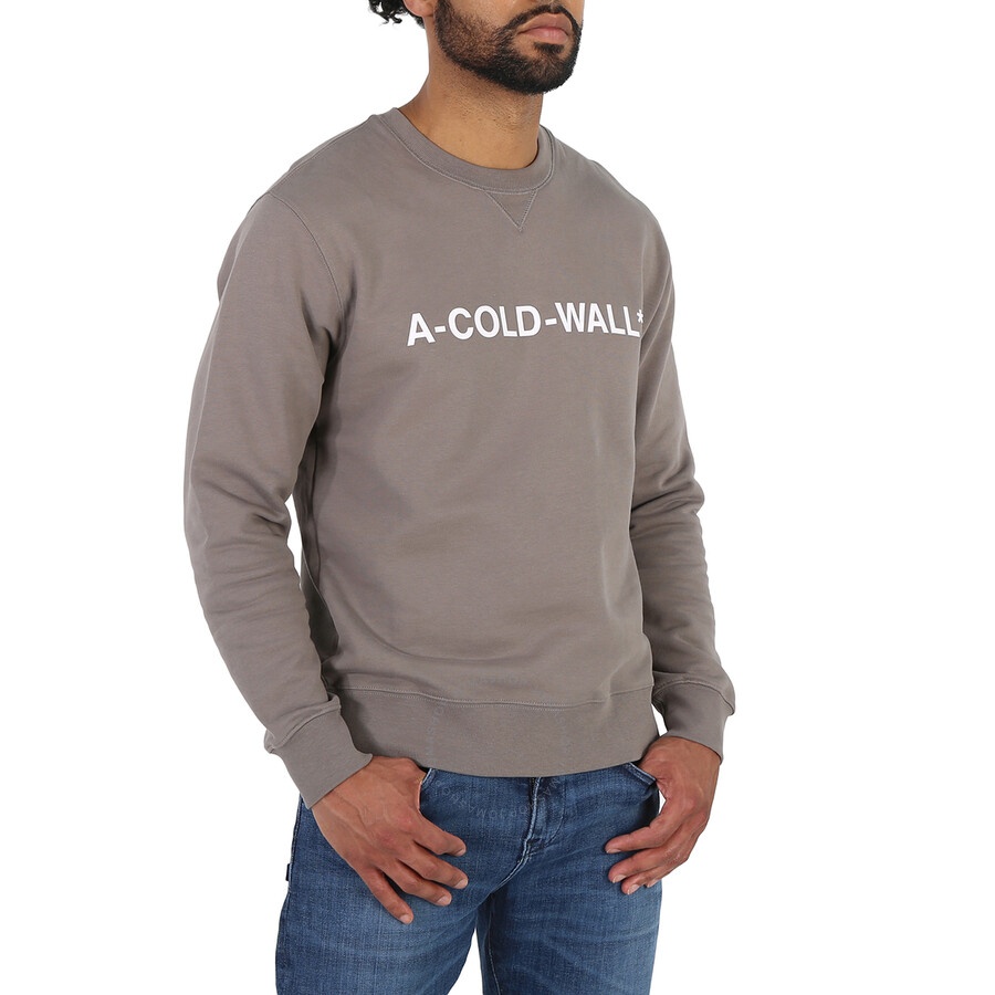 A Cold Wall Men's Mid Grey Essential Logo Crew Sweater - 4