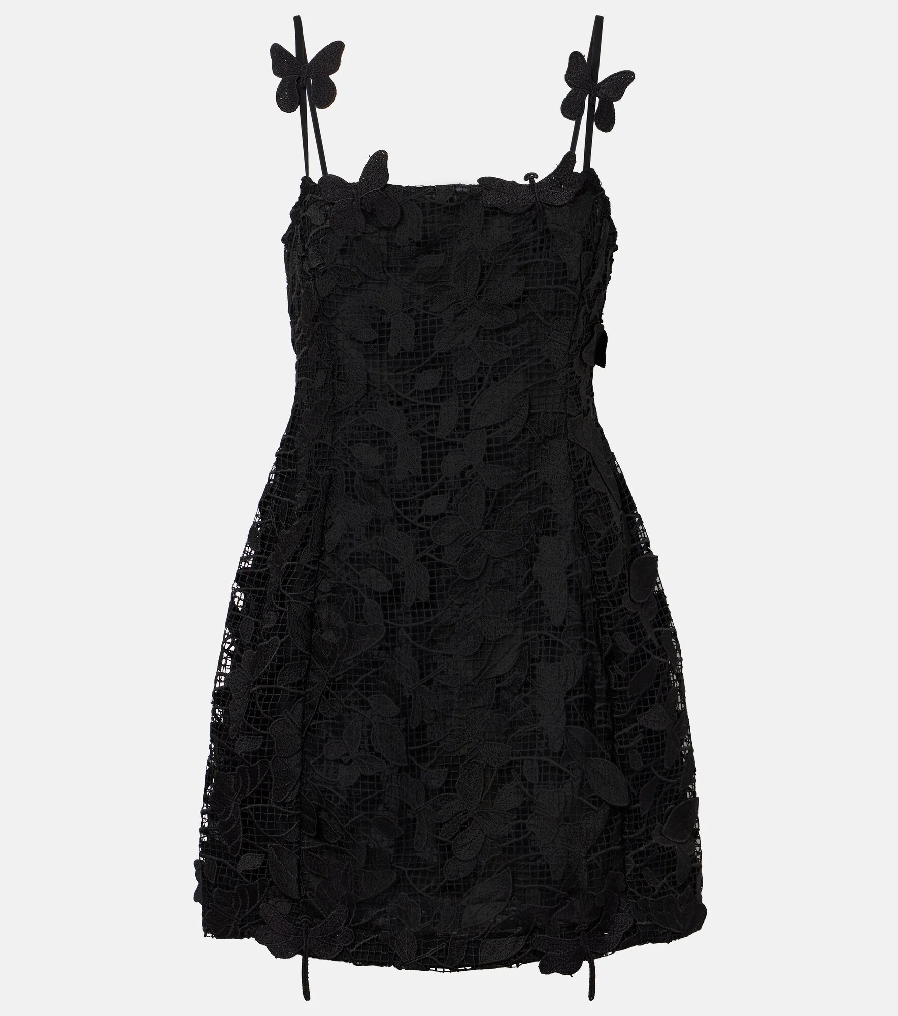 Embroidered lace minidress - 1