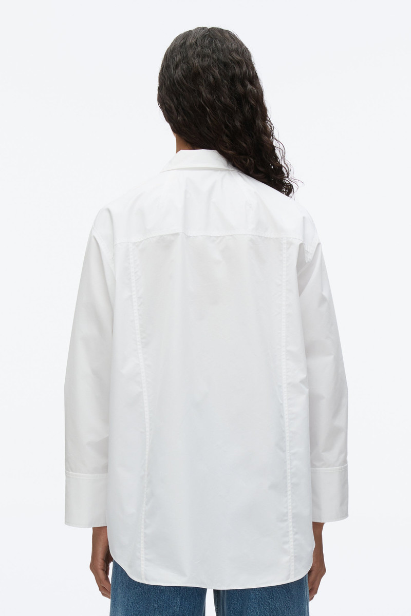 draped-cuff poplin 셔츠 4