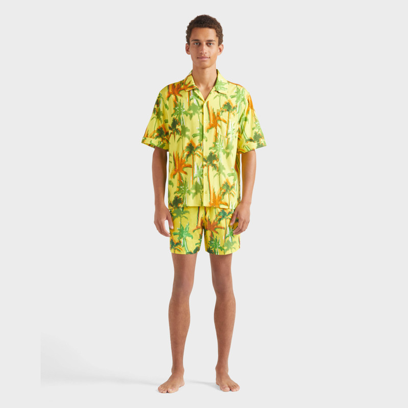 Vilebrequin Men Cotton Shirt Palms Offset outlook