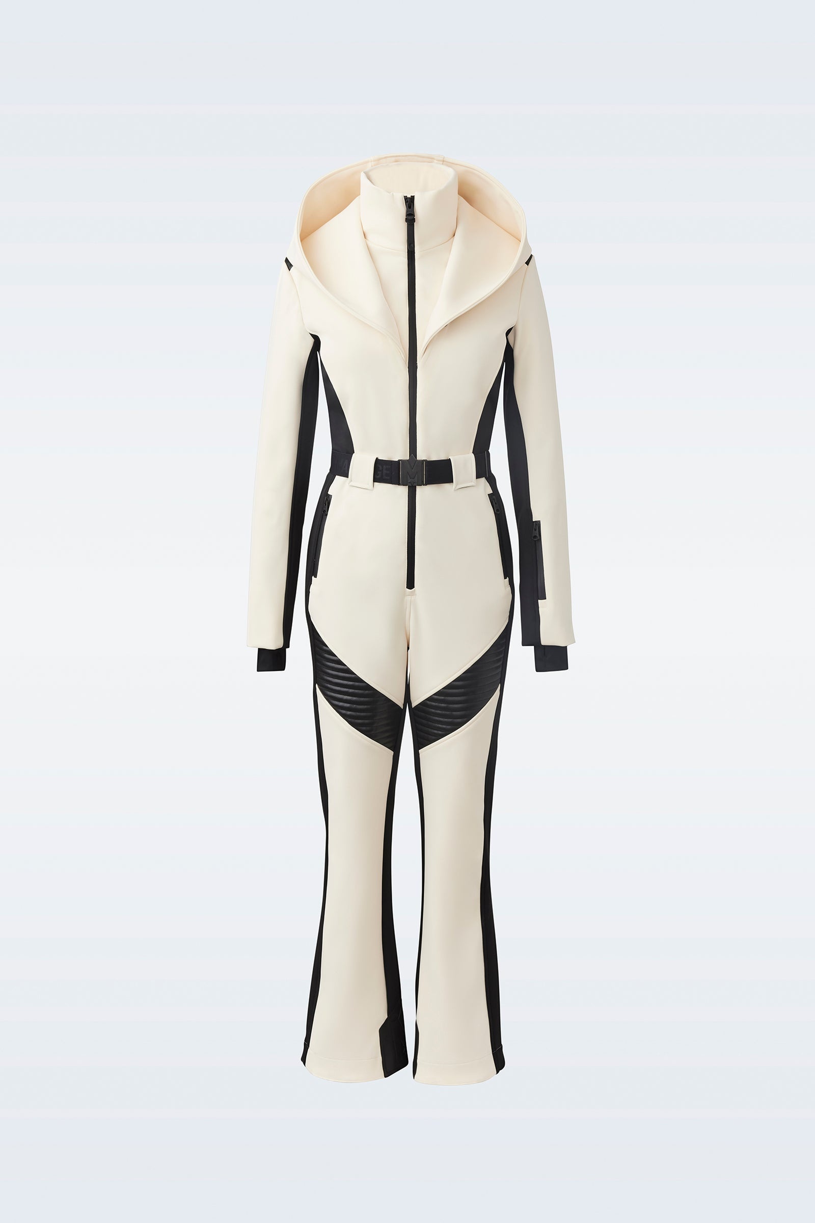 ELLE Agile-360 down ski suit with removable hood and shearling trim - 1