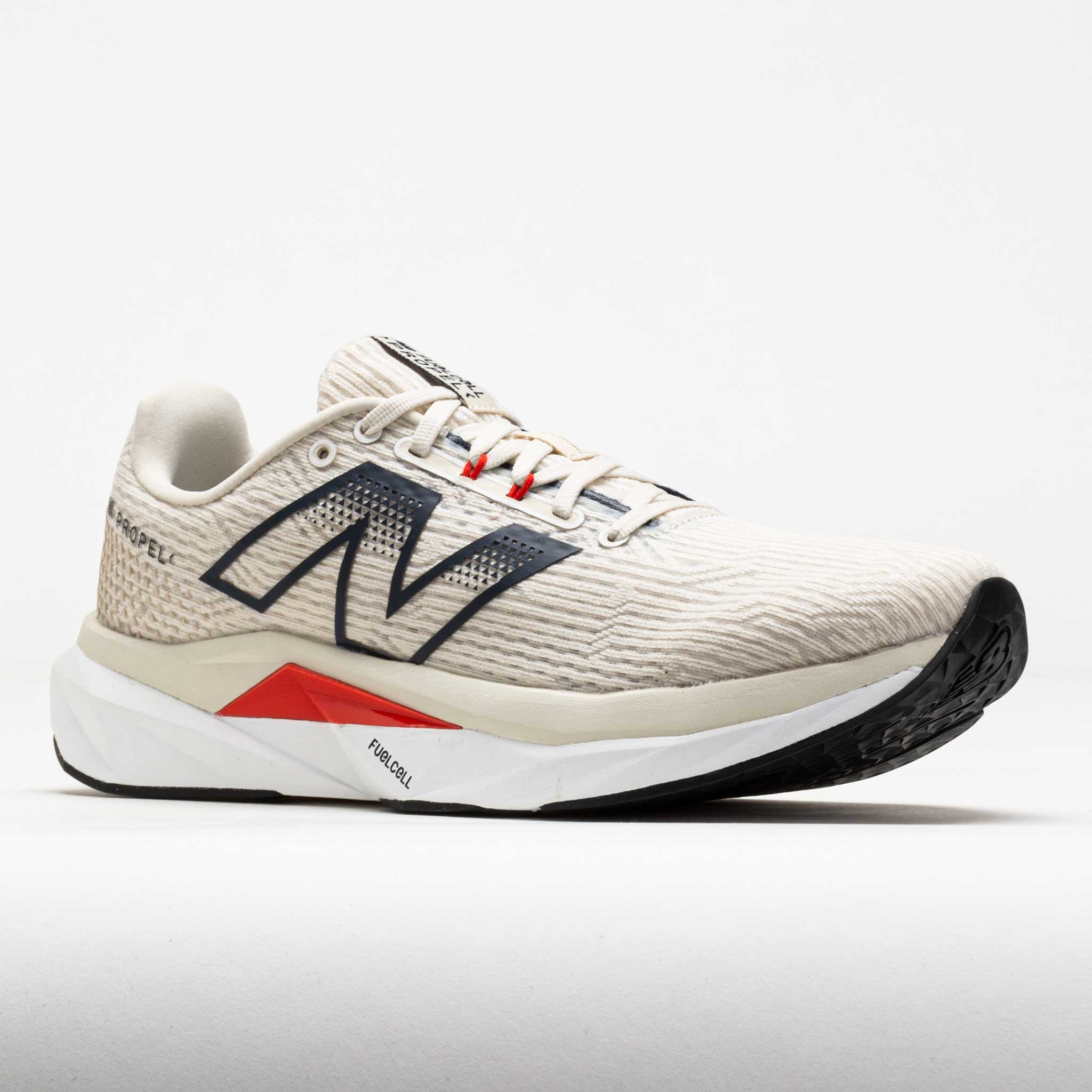 New Balance FuelCell Propel v5 Men's Linen/NB Navy/Neo Flame - 5