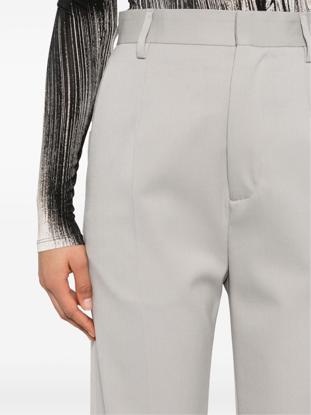 high-waist straight-leg tailored trousers - 5