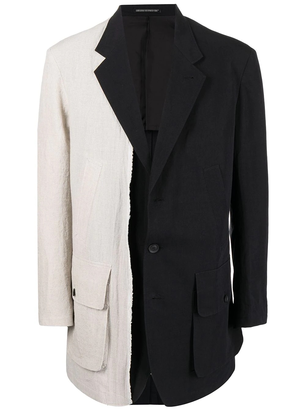 two-tone oversized blazer - 1