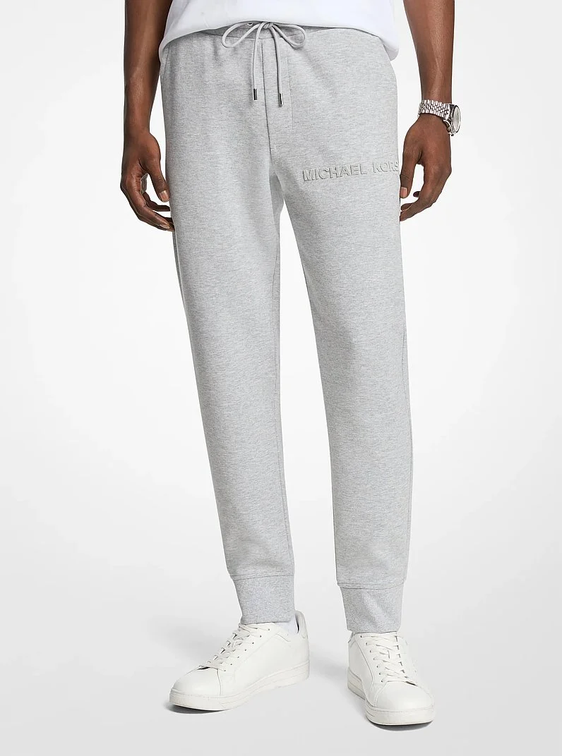Embossed Logo Cotton Blend Joggers - 1