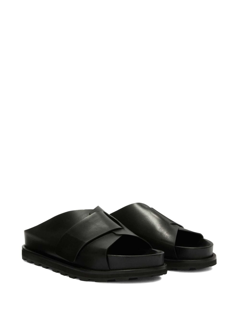 slip-on leather slides - 2