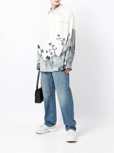 FENG CHEN WANG graphic-print long-sleeve shirt outlook