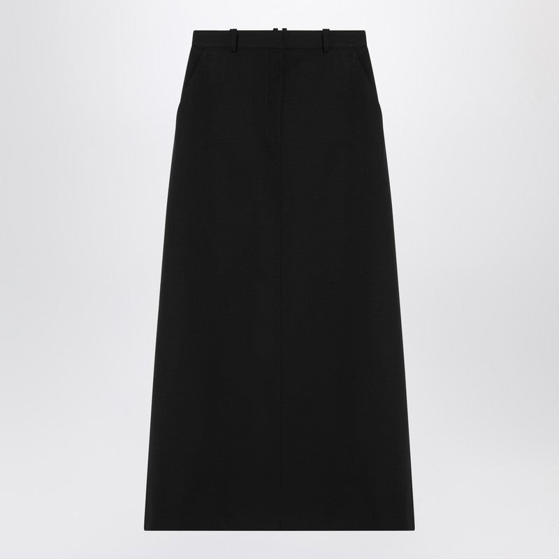 BLACK WOOL ROUX SKIRT - 1