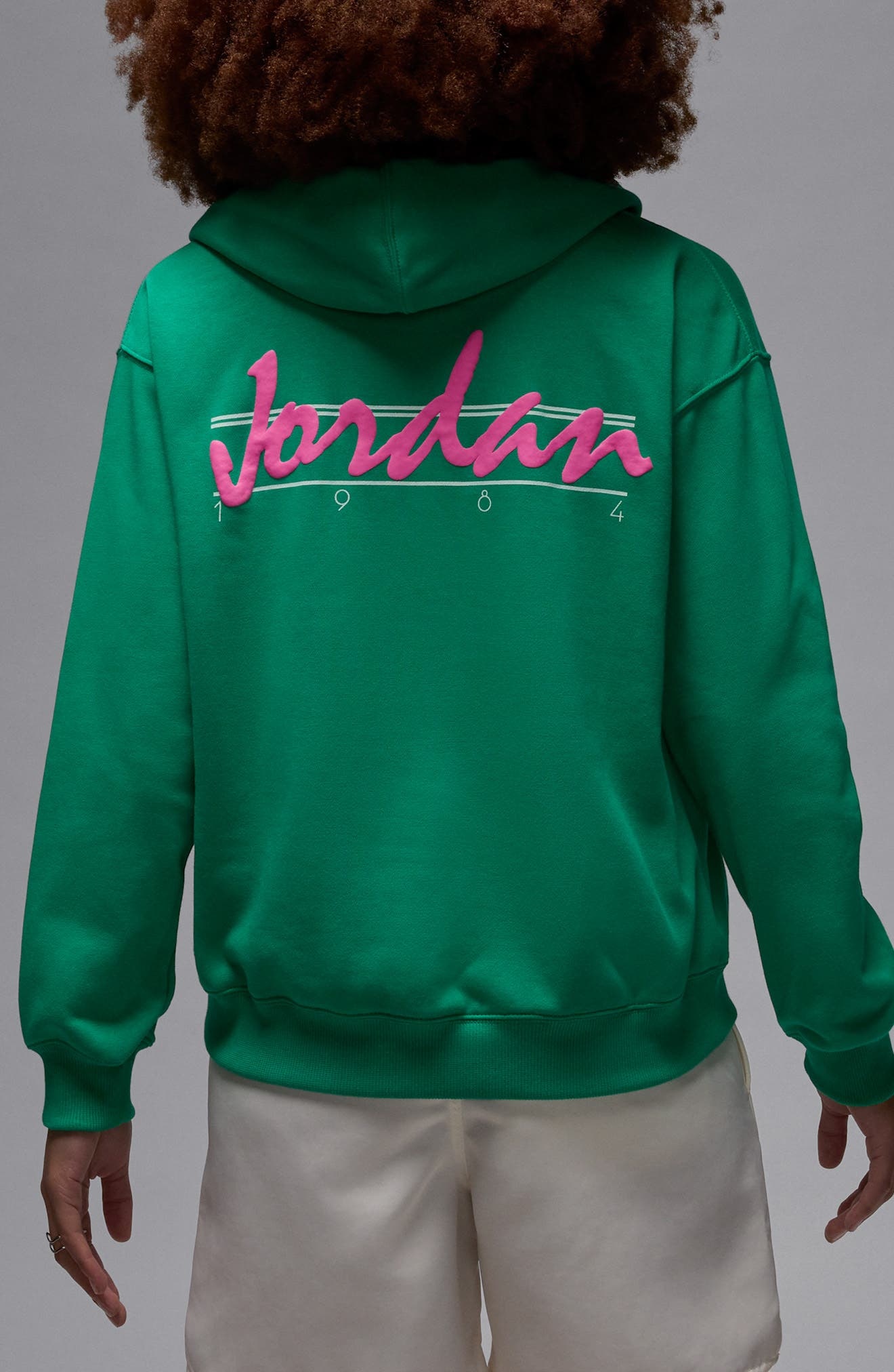 Jordan Brooklyn Fleece Hoodie in Stadium Green/White at Nordstrom - 1