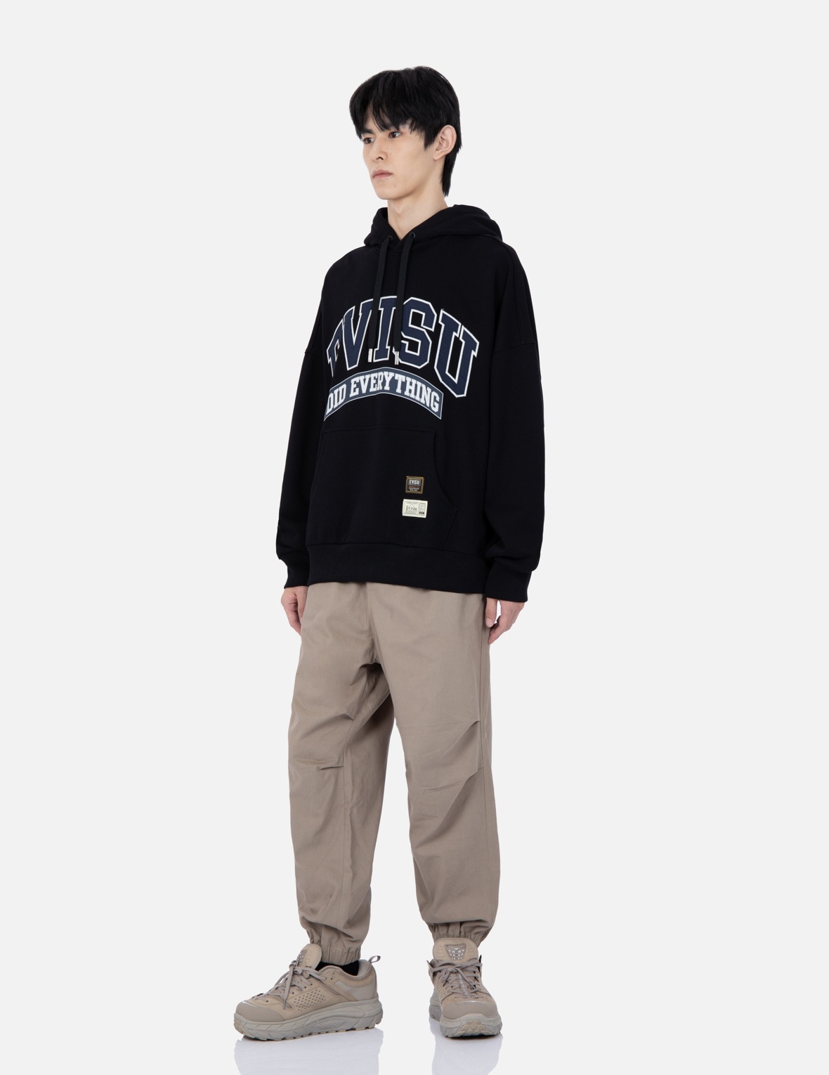 KAMON EMBROIDERY WIDE LEG JOGGERS - 4