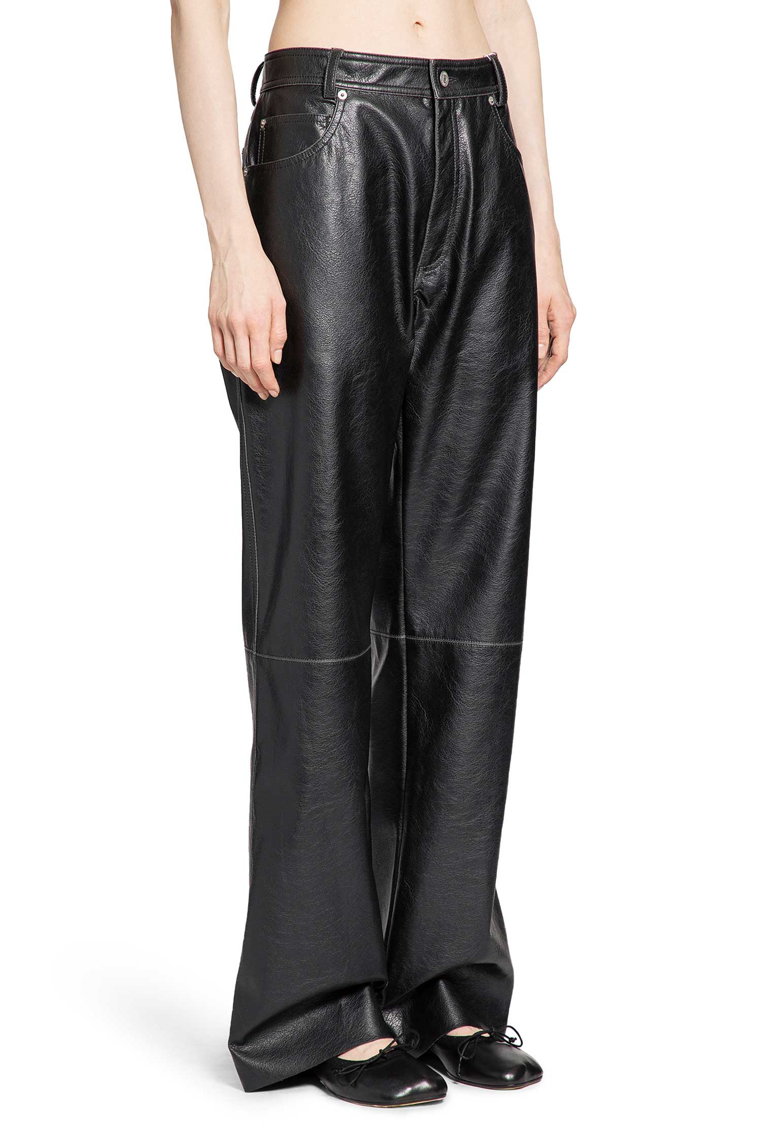 Mm6 Maison Margiela Woman Black Trousers - 2