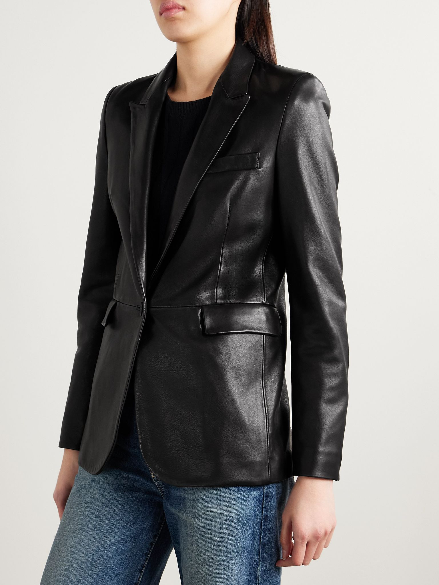 Belmonde leather blazer Black - 3