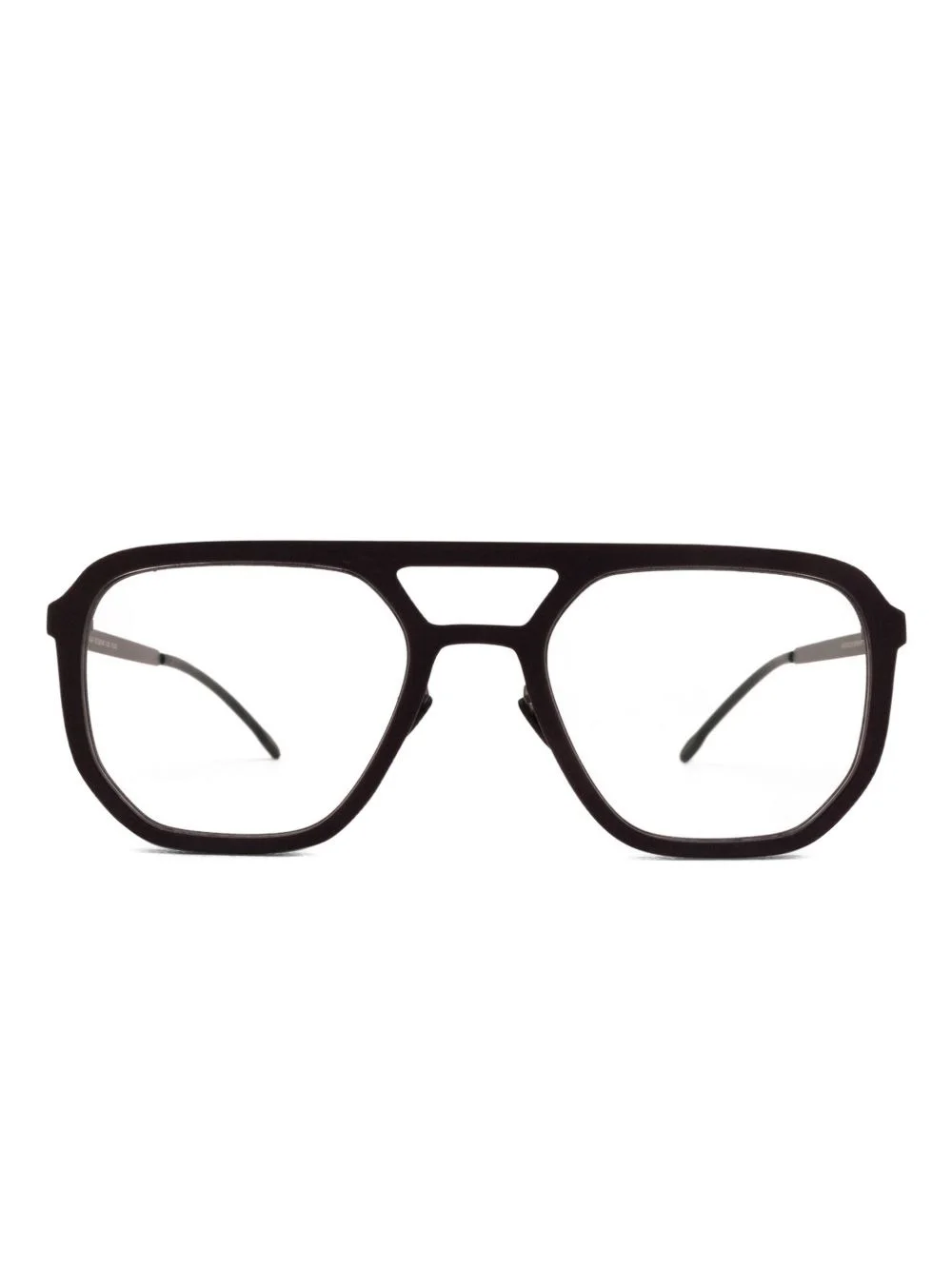 geometric-frame glasses - 1
