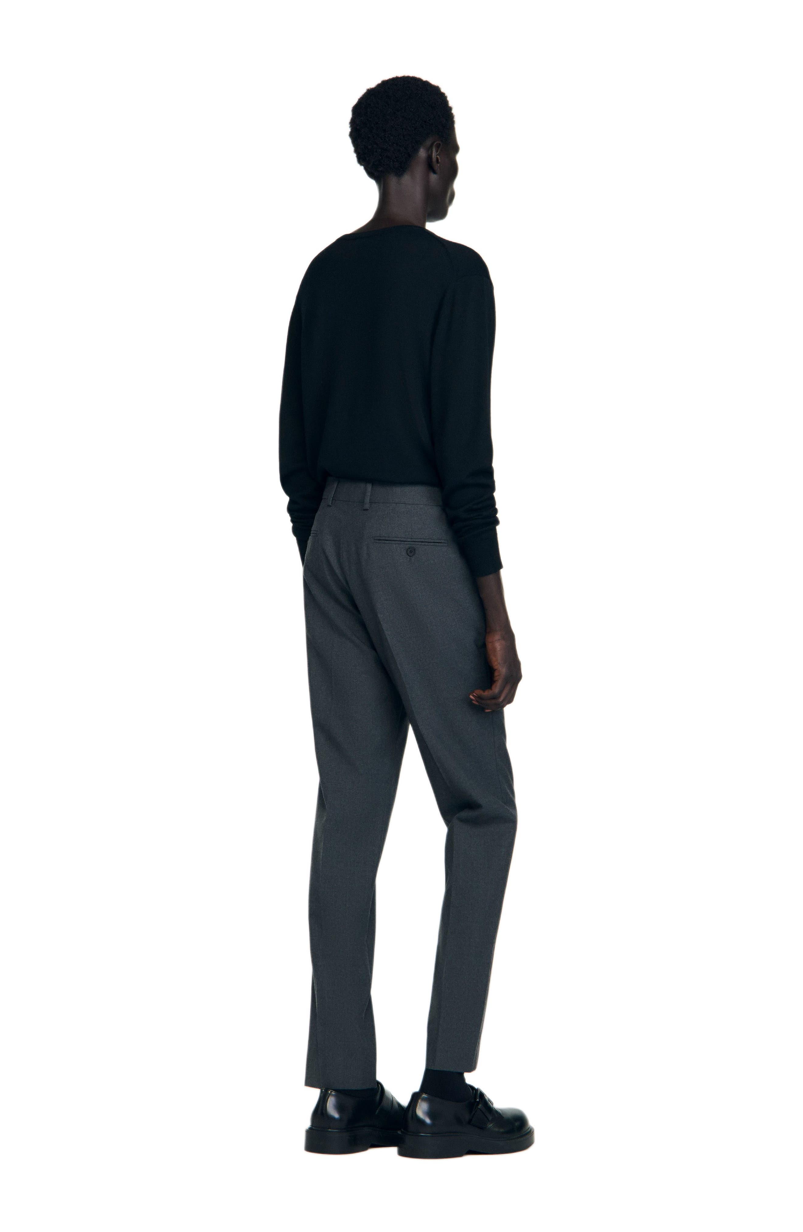 SANDRO Wool suit trousers in Heather Charcoal at Nordstrom - 3