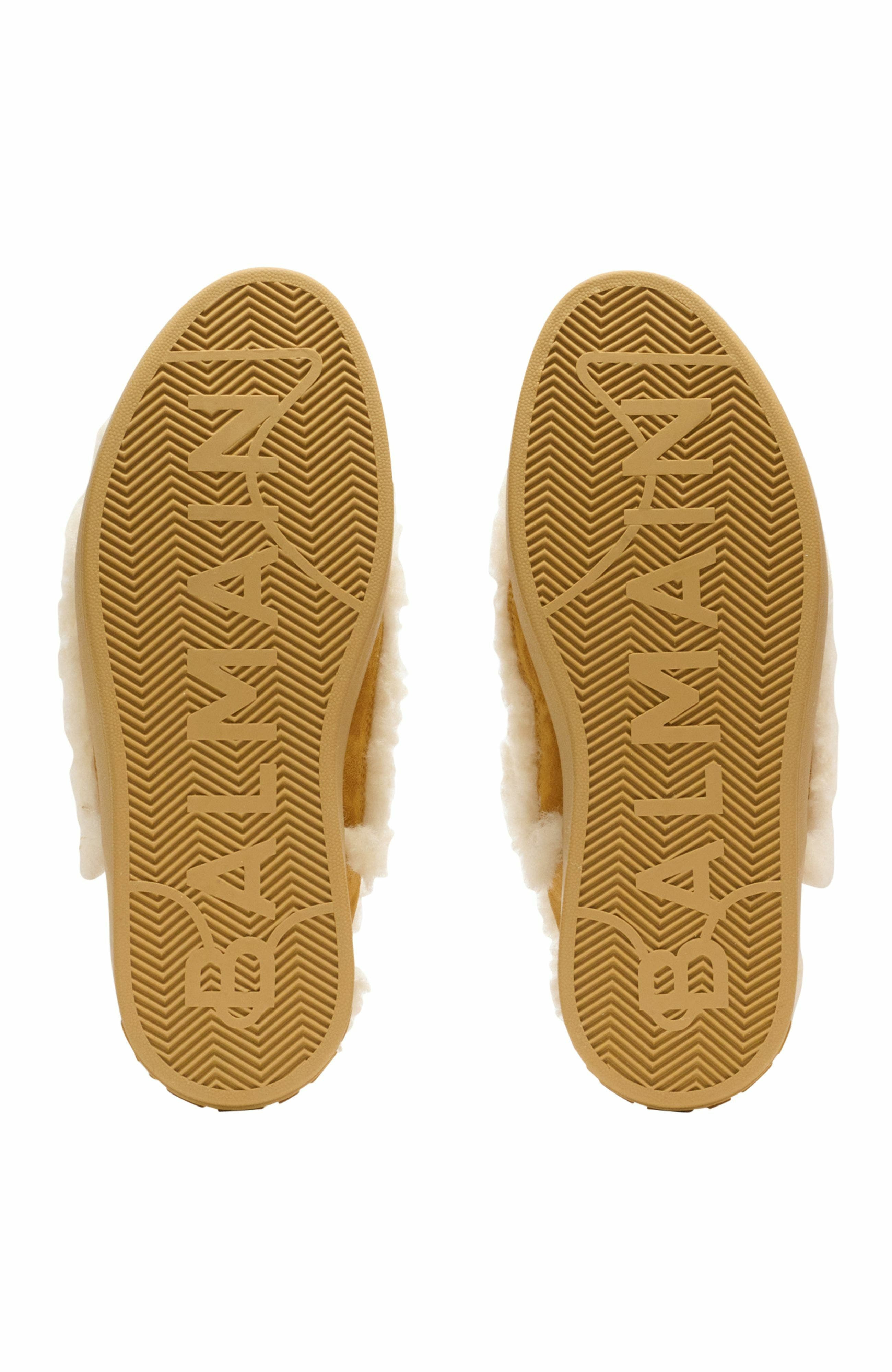 Balmain B-Court Flip Shearling Trainers in Brown at Nordstrom - 6