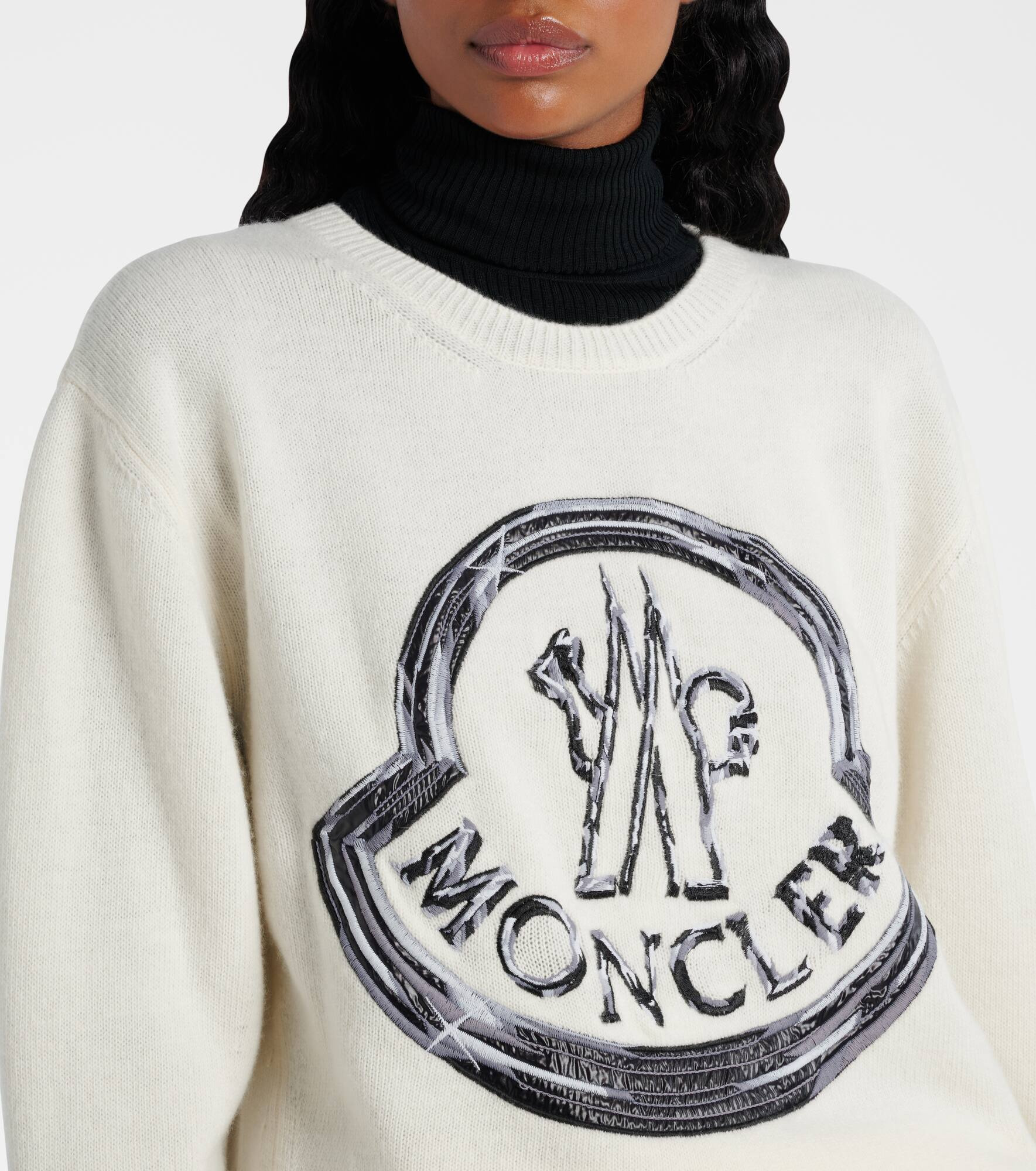 Logo wool and cashmere sweater - 4