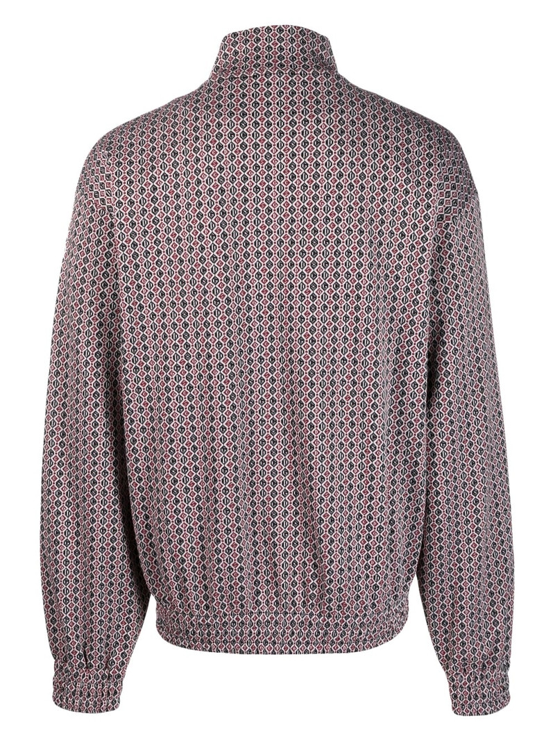 GCDS micro-logo-jacquard zip-up cardigan outlook