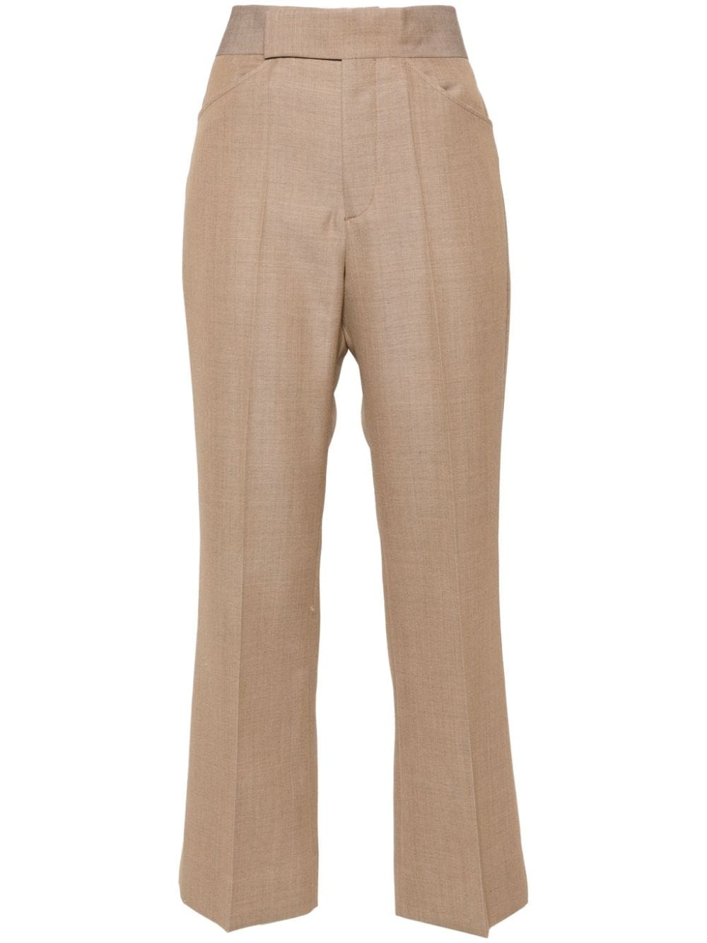 wide cropped flared trousers - 1