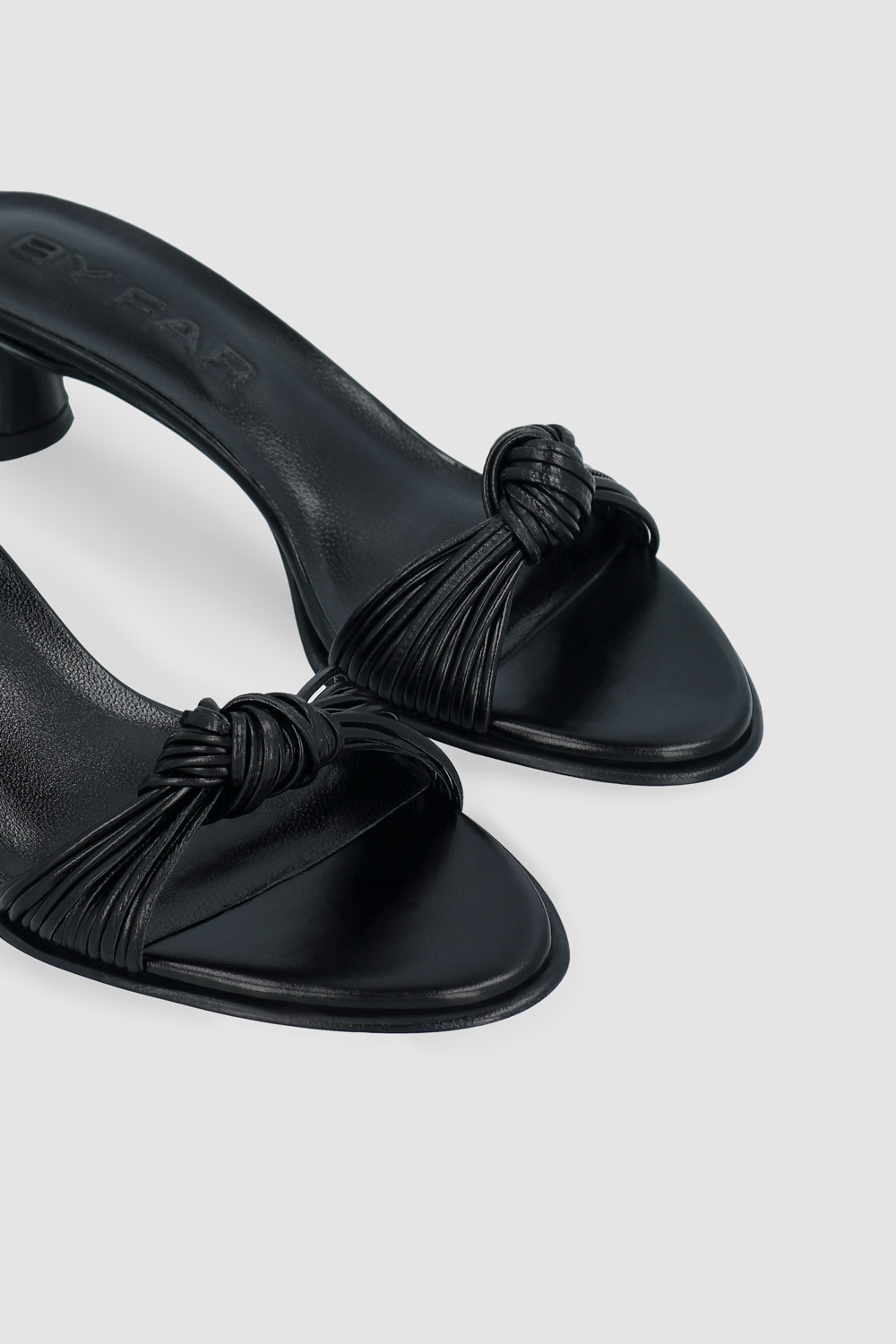 Egon Black Creased Calf Leather Sandal - 3
