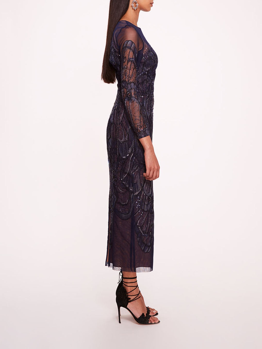 WINGED SYMPHONY MIDI DRESS - 3