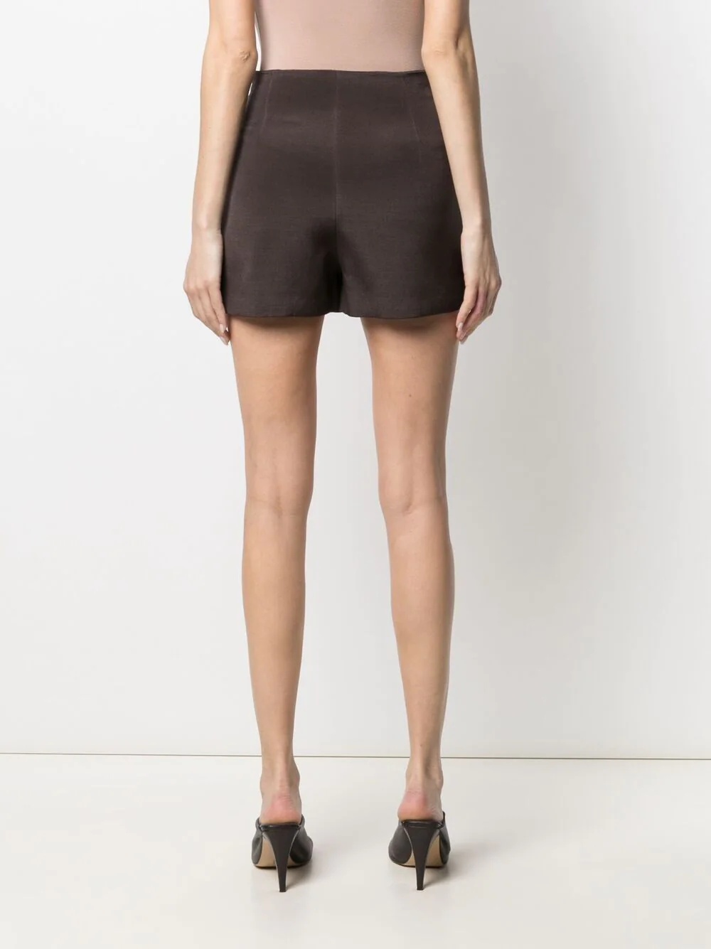 high-waisted knitted shorts - 4