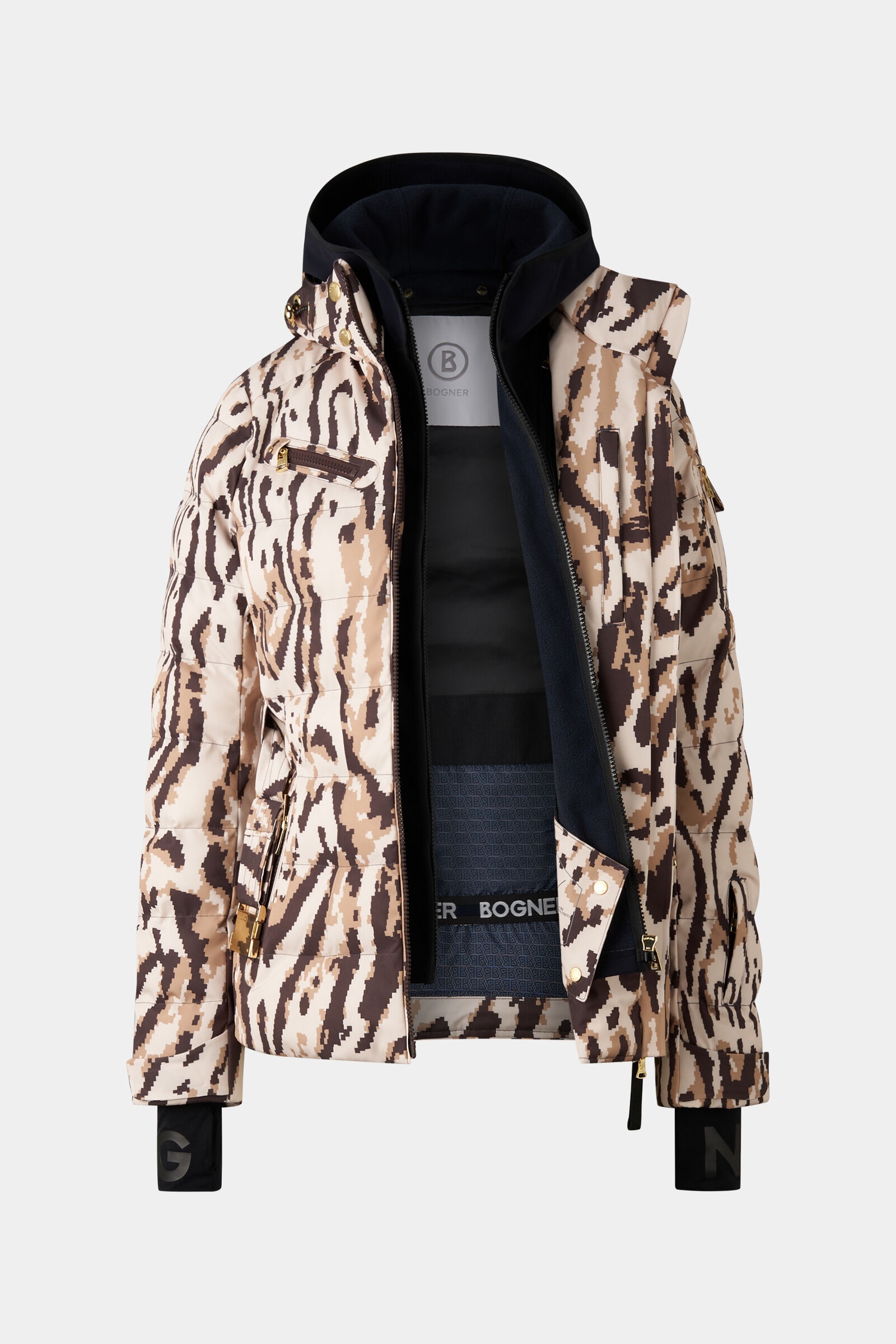 Ellya Ski jacket in Brown/Beige - 2