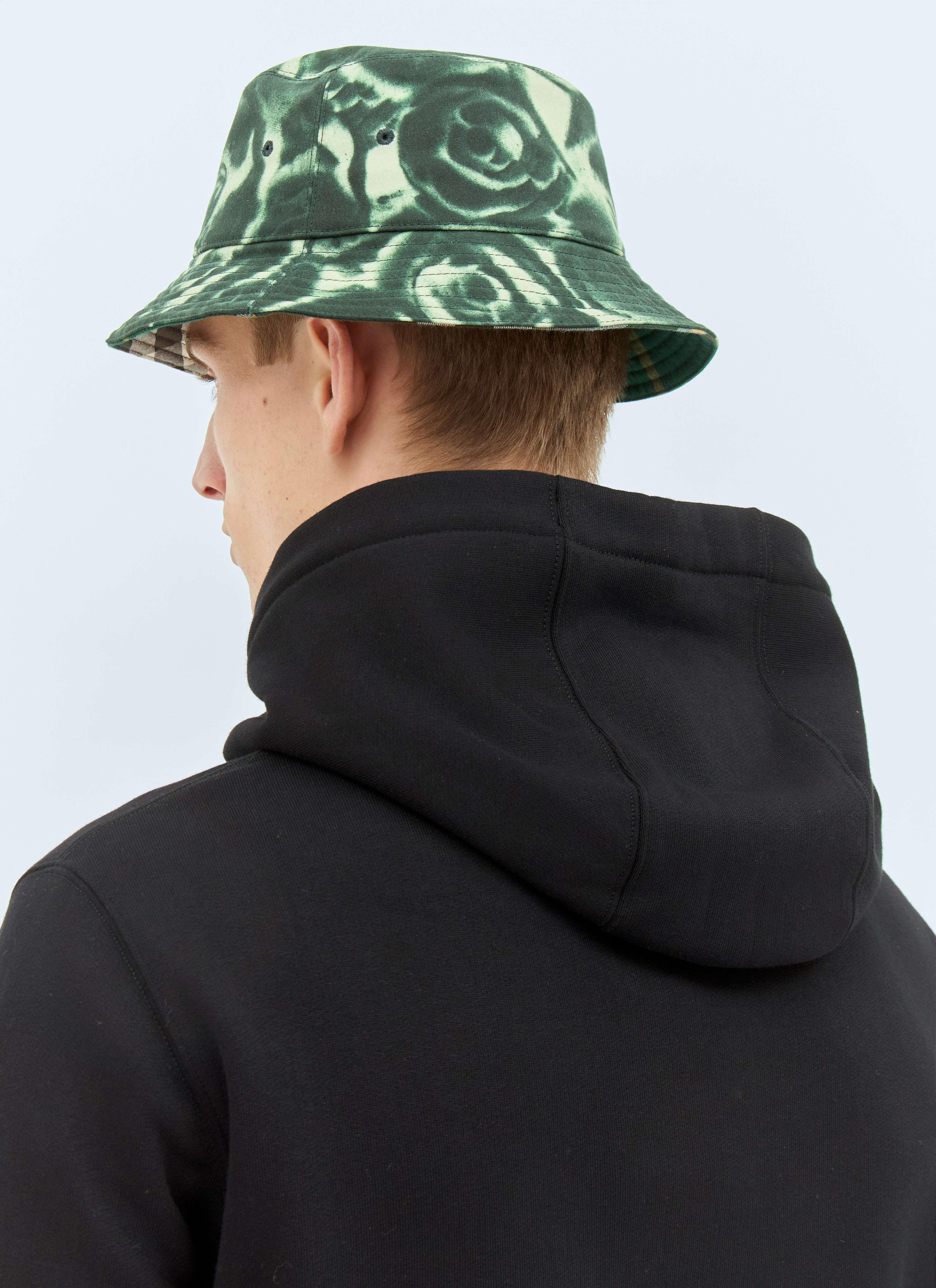 Burberry Men Rose Print Wax Bucket Hat - 4