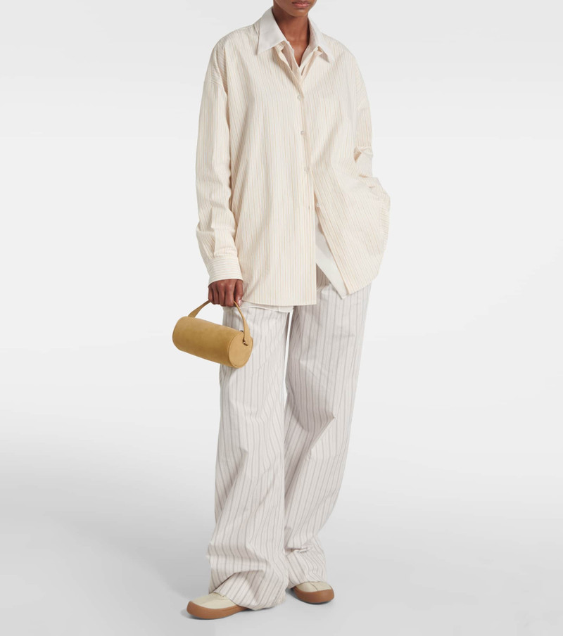 The Row '90s suede shoulder bag outlook