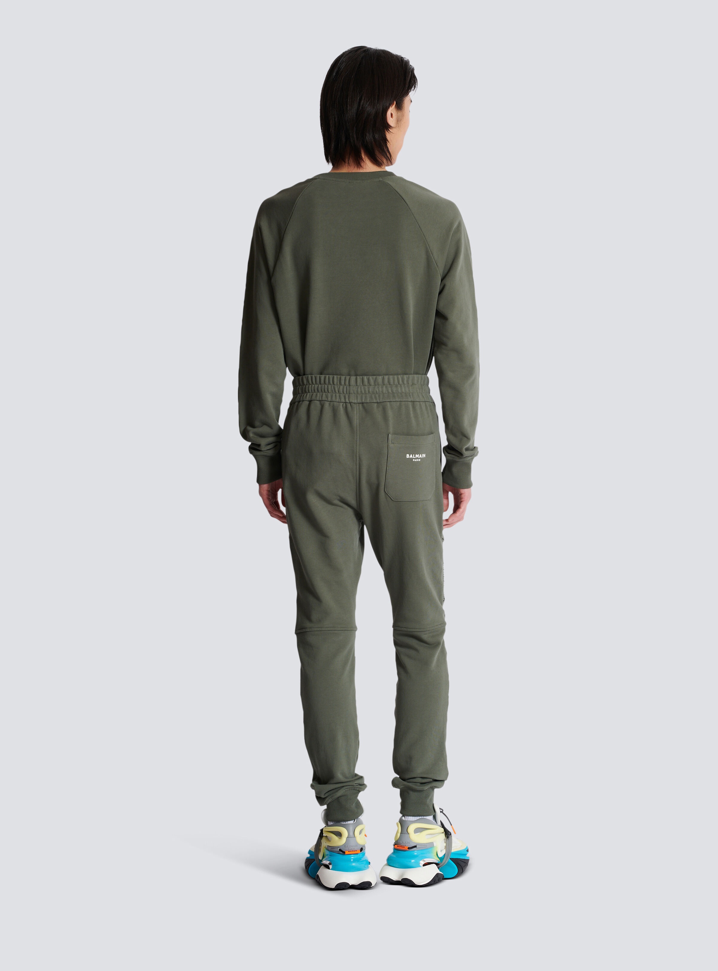 Flocked Balmain Paris joggers - 4