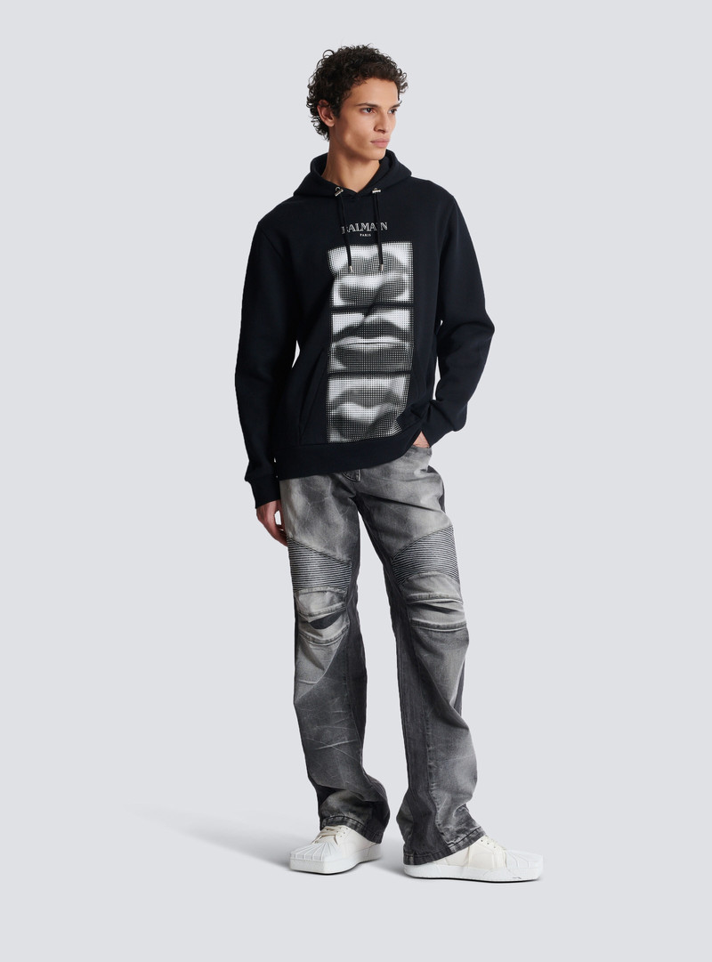 Balmain Hoodie with vintage Balmain Lips print outlook