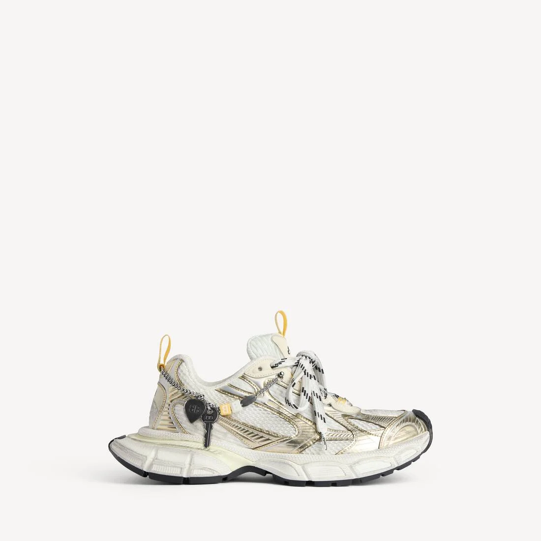 Men's 3xl Sneaker With Charms in White/yellow/silver/black - 1
